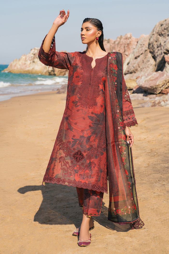 BAROQUE EMBROIDERED PRINTED LAWN UF-4117